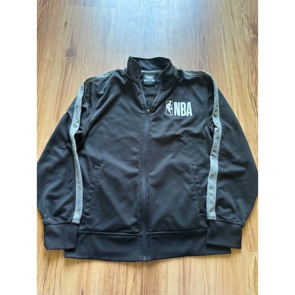 NBA Youth Large Track Jacket Black Full Zip Athletic‎ Boys 14-16
